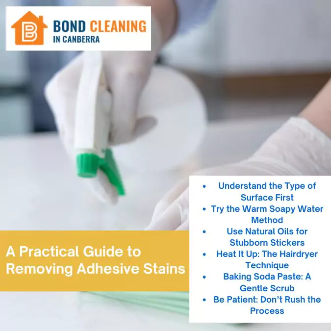 how to clean adhesive stains