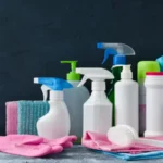 Household cleaning chemicals. Cleaning products